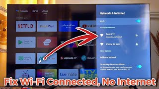 How to Fix WiFi Connected No Internet on Smart TV [upl. by Haggerty]