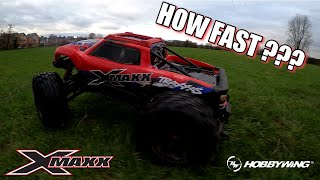 Traxxas Xmaxx Speed Run  Hobbywing Max6 5020 Gearing [upl. by Nosyarg672]