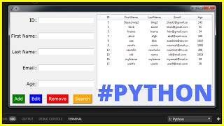 Python Project Tutorial  How To Insert Update Delete Search And Display Data In TreeView With Code [upl. by Ecidnak]