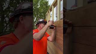 Shiplap Ipe installation shorts tools carpentry [upl. by Otina]