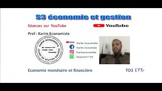 Economie monétaire S3  TD3 EP2 Création monétaire diviseur multiplicateur réserves [upl. by Shoshana]