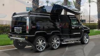 TANDEM AXLE HUMMER H2 LIMO CONVERSION BY QUALITY COACHWORKS LIMO LIMOUSINE [upl. by Haral]