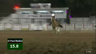 Tarryn Lee Wins St Paul Rodeo With 1713Second Run [upl. by Isyak975]