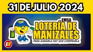 Resultado LOTERIA DE MANIZALES Miércoles 31 de julio 2024 [upl. by Nollat]