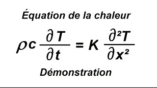 Équation de la chaleur  de diffusion  démonstration et résolution en régime stationnaire [upl. by Adrianna261]