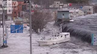 2011年3月11日 東日本大震災 宮古市を襲ったquot黒いquot巨大津波【まいにち防災】＊この動画には津波映像が含まれています  Great East Japan Earthquake Tsunami [upl. by Sucerdor]