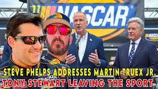 NASCAR’s Steve Phelps addresses Martin Truex Jr Tony Stewart leaving the sport [upl. by Cyrus888]