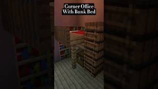 Minecraft Corner Office With Bunk Bed minecraftshorts [upl. by Jessica]