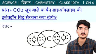 CO2 सूत्र वाले कार्बन डाइऑक्साइड की इलेक्ट्रॉन बिंदु संरचना क्या होगी [upl. by Culliton]