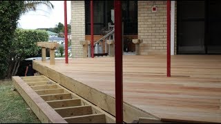 How to Lay DECKING  quick way to keep the boards straight [upl. by Nilauqcaj240]