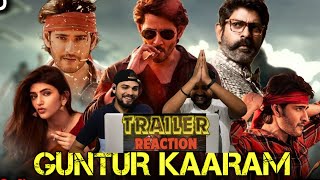 Guntur Kaaram Trailer Reaction amp Review  Mahesh Babu Sreeleela  Trivikram  Thaman [upl. by Nerita]