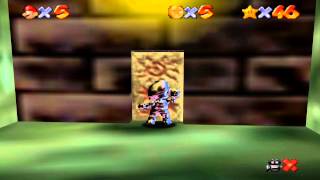 Super Mario 64 Walkthrough  Course 6  Hazy Maze Cave [upl. by Llemert865]