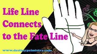 Life Line that Joins the Fate Line Palm Reading [upl. by Gainor]