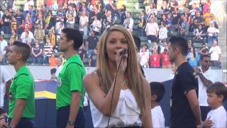 Madison Carney sings National Anthem at LA Galaxy [upl. by Lobell]