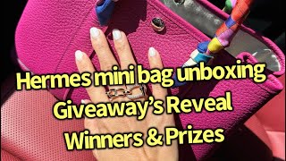 A most useful everyday Hermes bag unboxing amp Giveaway’s reveal winner amp prizes 💖🎁hermesunboxing [upl. by Dawna]