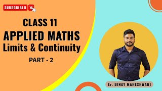 Class 11 Applied MathsLimits and ContinuityPart 2ML Aggarwalbinaymaheshwari2808 [upl. by Behlke]