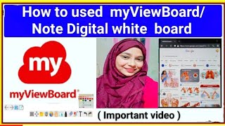 How to used myViewBoard Note Digital white board  all information [upl. by Anilesor]