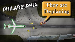 EMERGENCY EVACUATION  Aborted Takeoff at Philadelphia [upl. by Halludba]