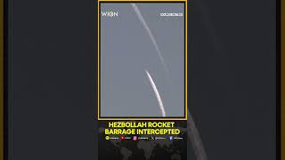 Israel Intercepts Hezbollah Rocket Barrage As Over 100 Fired From Lebanon  WION Shorts [upl. by Ahsilrak]