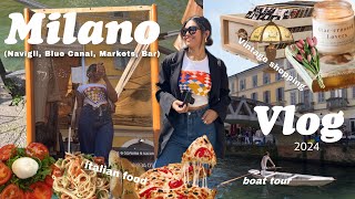 MILAN VLOG Navigli Canals Vintage Shopping amp Italian food [upl. by Anhej]