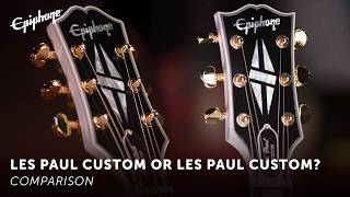 Compared Epiphone amp Inspired By Gibson Custom Les Paul Custom [upl. by Ribal963]