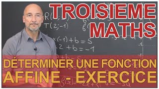 Déterminer une fonction affine  Exemple  Maths 3e  Les Bons Profs [upl. by Mcleroy]