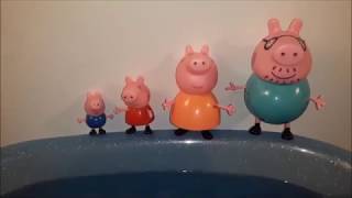 Peppa Pig Jumping on the Pool  Nursery Rhymes  Five little Monkeys Jumping on the Bed [upl. by Tarrance]