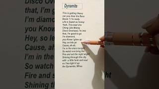 Dynamite lyrics bts dynamite bts lyrics [upl. by Lilac523]