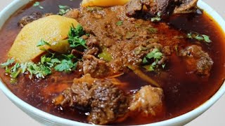 Aloo gosht banane ka tareeka  Unique aloo gosht recipe  Bade ka aloo gosht  Cook with juwairiya [upl. by Meensat]