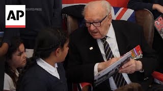 DDay veteran Ken Hay shares war memories with British schoolchildren [upl. by Balkin]