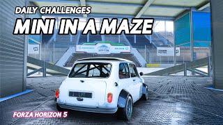 Forza Horizon 5 Daily Challenges Mini In A Maze  Take photo of MINI in Hidden Horizons Stadium Maze [upl. by Jemy]