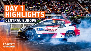 Day 1 Highlights  WRC Central European Rally 2023 [upl. by Klarrisa812]