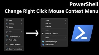 PowerShell Change Right Click Mouse Context Menu [upl. by Deehsar584]