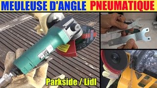 meuleuse dangle pneumatique parkside lidl 125 mm air angle gringer druckluftwinkelschleifer [upl. by Meggy]