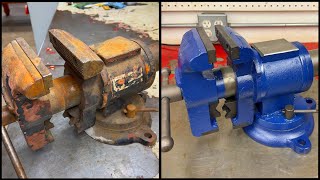 Amazing Bench Vise Restoration I Didn’t Know It Was Cracked [upl. by Akisej307]