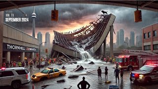 Roof Collapses After Heavy Rain at Thornhill Plaza in Toronto  Shocking Footage [upl. by Shelia145]