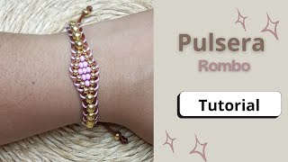 Tutorial de Linda Pulsera Rombo DIY [upl. by Harding]