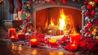 Classic Christmas Hymns  Crackling Fire amp Twinkling Lights  Traditional Winter Ambiance 🎅 [upl. by Perl]