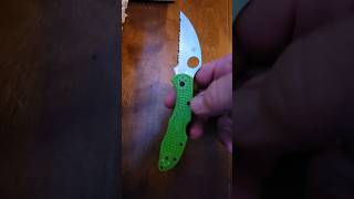 Spyderco Salt 2 folding knife LC200N serrated wharncliffe blade with a full flat grind spyderco [upl. by Palmore]