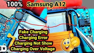 Samsung A12 Charging Jumper Solution Samsung A12 Fake Charging Jumper Samsung A12 Charging Not Show [upl. by Taveda172]