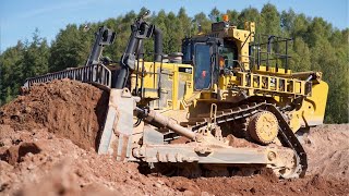 Cat D11T Dozer Ripping and Pushing Gravel [upl. by Stepha]