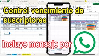 Plantilla vencimiento de suscriptores o membresía con whatsApp MS4 [upl. by Nadaha915]