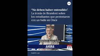 La ironía de Luis Brandoni sobre los estudiantes que protestaron con un baile en Once [upl. by Nahsyar]