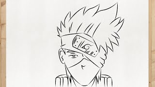 KAKASHI HATAKE Zeichnen Einfach Naruto Charaktere Zeichnen für Anfänger und Schritt für Schritt [upl. by Anyahc945]