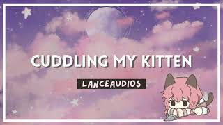 ASMR  Cuddling my kitten  girlfriend roleplay  F4A petnames sleep aid comfort [upl. by Konikow]