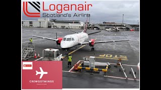 LOGANAIR SPECIAL SAAB 340 RETIREMENT FLIGHT AROUND GLASGOW [upl. by Fernandes564]