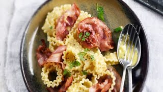 Recette  Véritable carbonara à la pancetta [upl. by Aititil548]