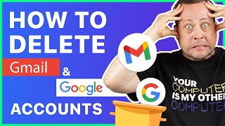 How to delete Gmail and Google accounts  EASY TUTORIAL [upl. by Joella]