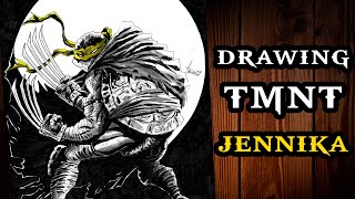 TMNT Jennika COMIC DRAWING  DESENHANDO TARTARUGAS NINJAS  timelapse tutorial [upl. by Haleehs]