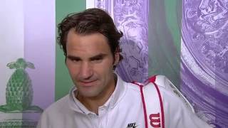 Roger Federer postmatch interview  Wimbledon 2014 [upl. by Barthold612]